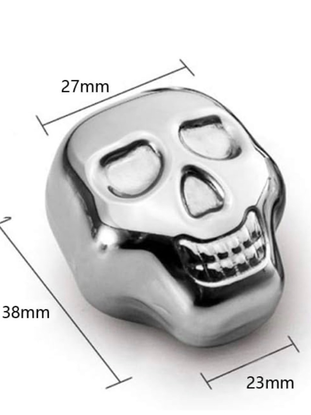 Magic Castle Skull Whiskey Stones - Silver Reusable Chillers Halloween Steel - Picture 2 of 6